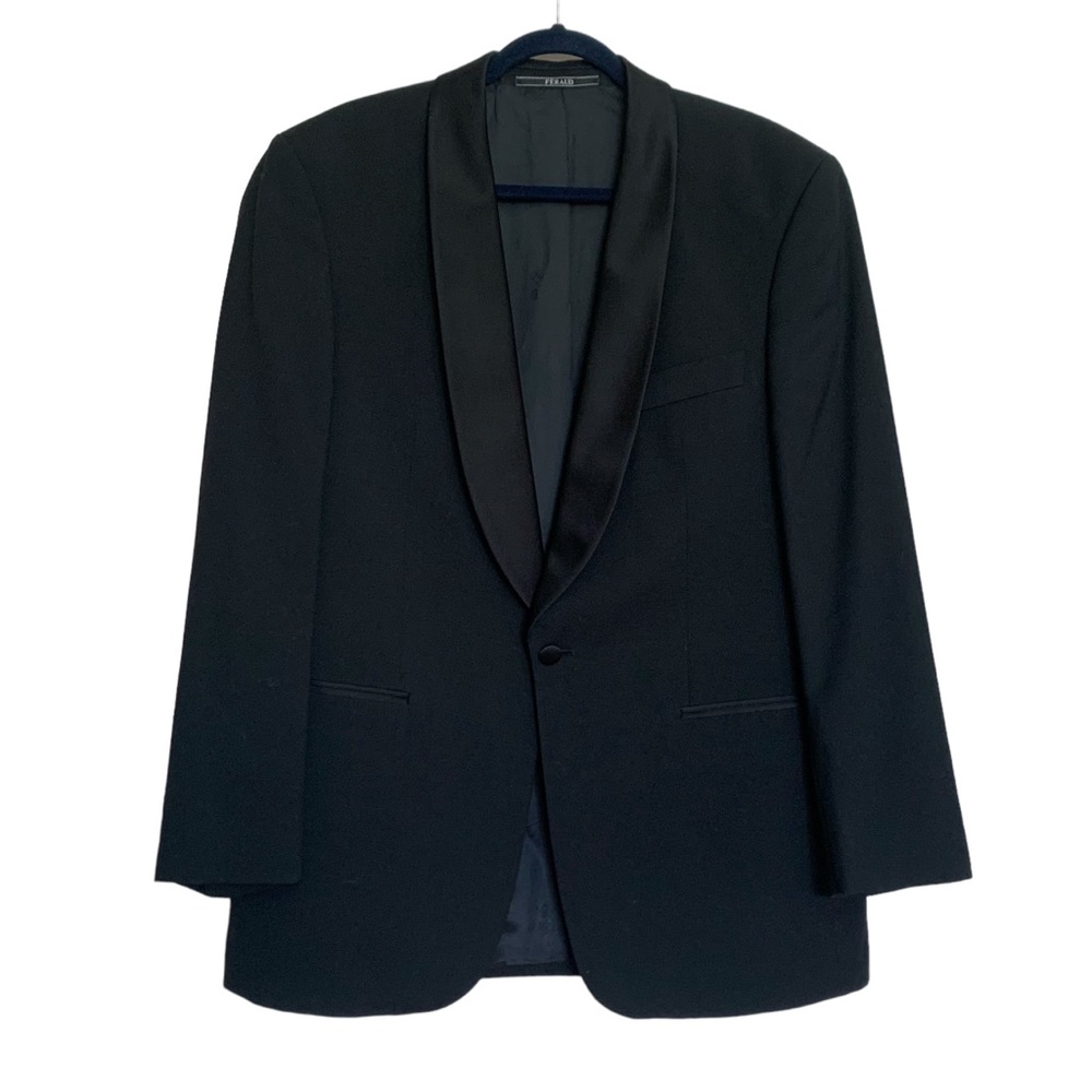 Louis Feraud Wool One Button Blazer Size 52